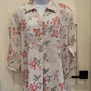 Vintage Floral Button-Up Shirt